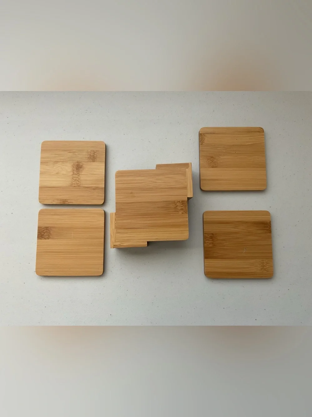 Bamboo Coaster Set - Don't F*** Up The Table - Natural Bamboo
